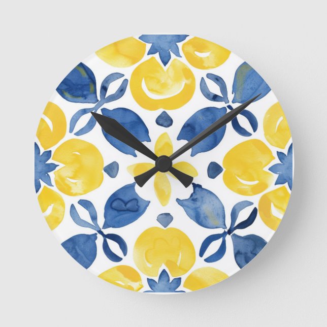 Horloge Ronde Motif Citron (Recto)
