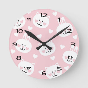 Horloge Ronde Motif d'amour 2