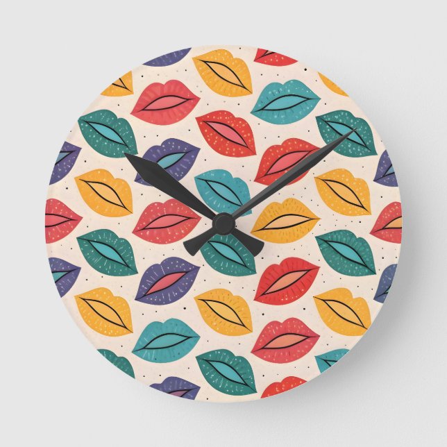 Horloge Ronde Motif de baiser (Recto)