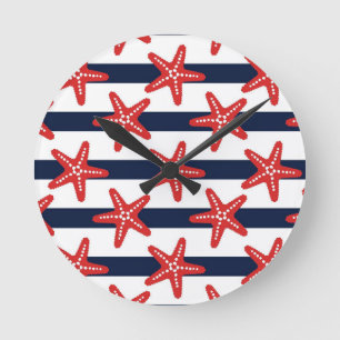 Horloge Ronde Motif de bannière étoilée