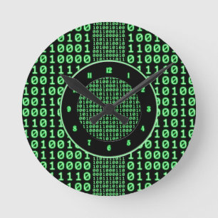 Horloge Ronde Motif de bits