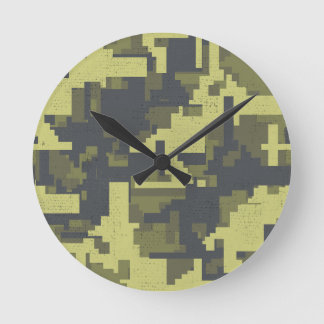 Horloge Ronde Motif de camouflage militaire