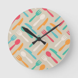 Horloge Ronde Motif de cuisine 3