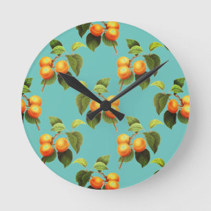 Horloge Ronde Motif de fruits de pêche
