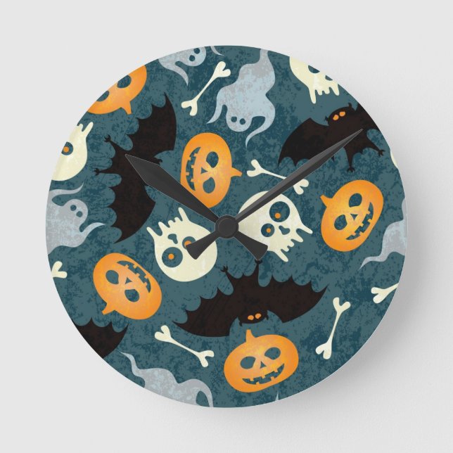 Horloge Ronde Motif de Halloween (Recto)