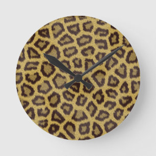 Horloge Ronde motif de léopard