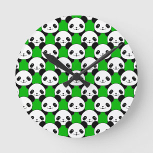 Horloge Ronde Motif de l'ours de Kawaii Panda