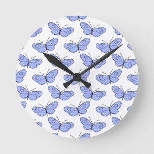 Horloge Ronde Motif de papillon cosmique