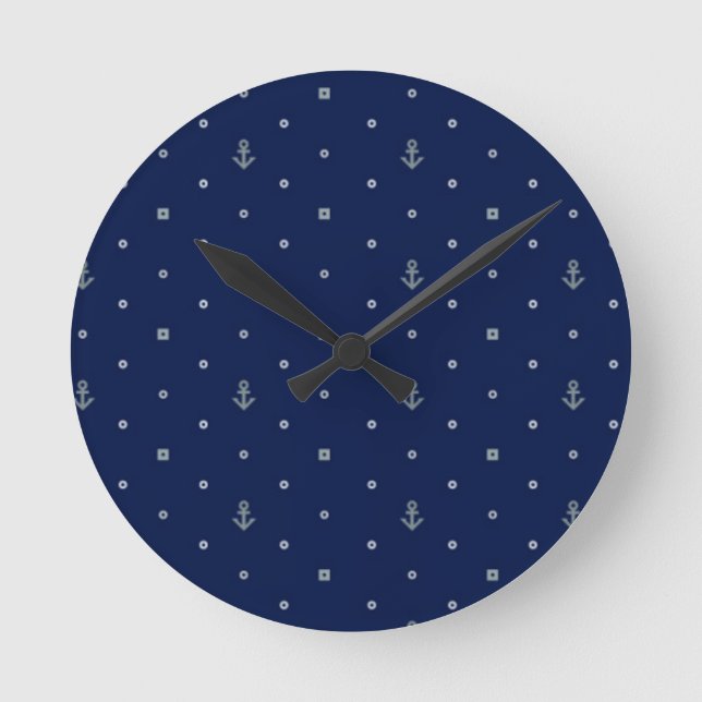 Horloge Ronde Motif de pois d'Ancre (Recto)