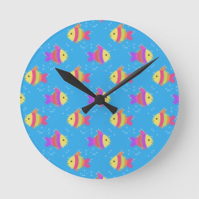 Horloge Ronde Motif de poissons (Recto)