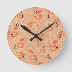 Horloge Ronde Motif de pommes