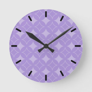 Horloge Ronde Motif de shippo Lilac