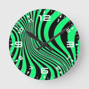 Horloge Ronde Motif de texture d'impression de peau de zèbre