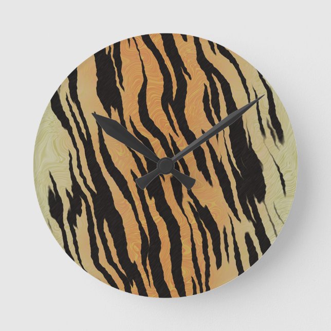 Horloge Ronde Motif de tigre (Recto)
