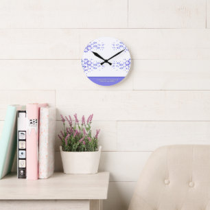 Horloge Ronde Motif de triangle coloré unique & citations