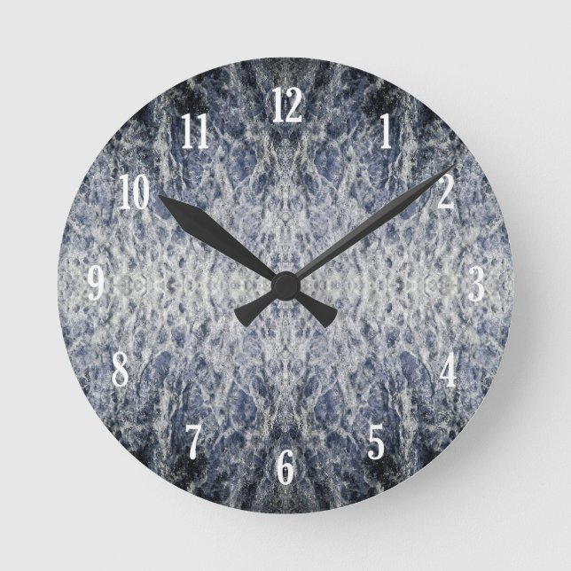 Horloge Ronde Motif d'eau maritime (Recto)