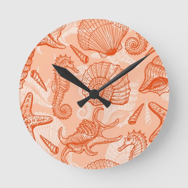 Horloge Ronde Motif dessiné à la main (Recto)