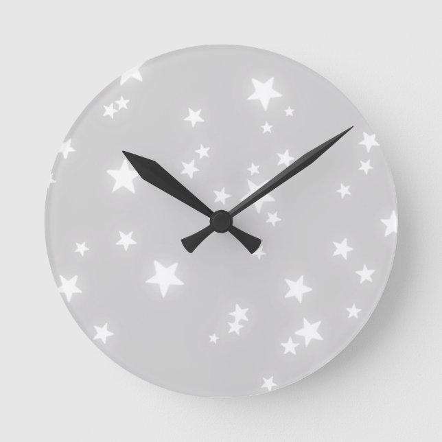 Horloge Ronde Motif d'étoiles (Recto)