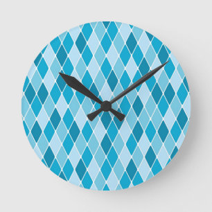 Horloge Ronde Motif d'hiver de harlequin