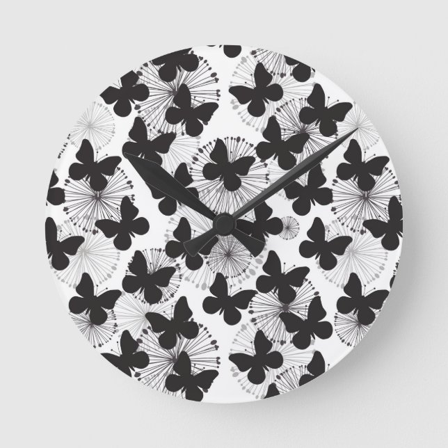 Horloge Ronde motif d'un papillon (Recto)
