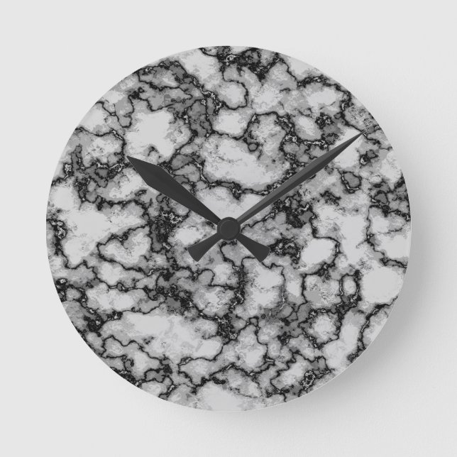 Horloge Ronde  Motif en marbre  (Recto)