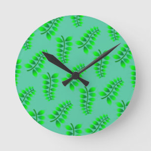 Horloge Ronde Motif Foliage éponyme