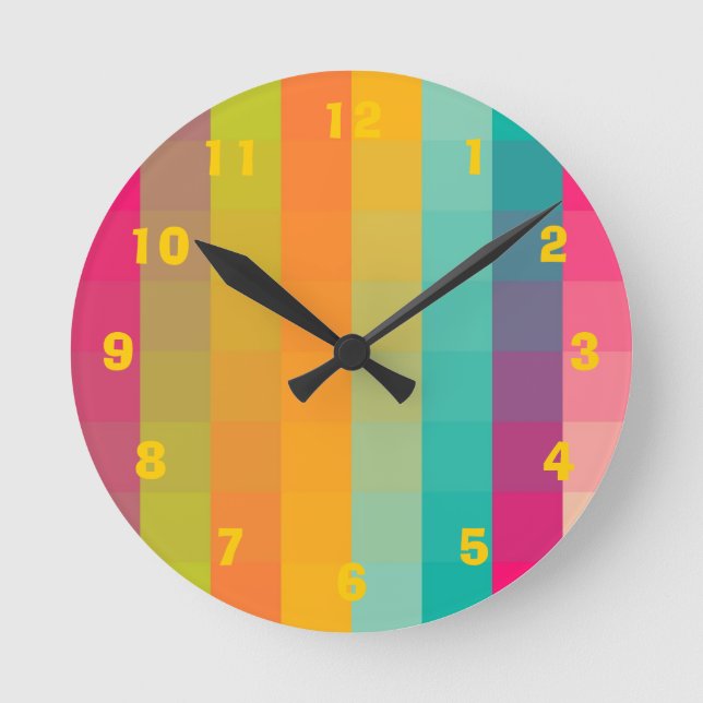 Horloge Ronde Motif géométrique abstrait (Recto)