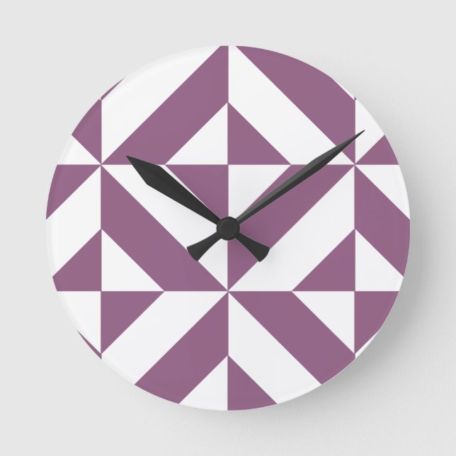Horloge Ronde Motif géométrique de cube en Deco de raisin frais (Recto)