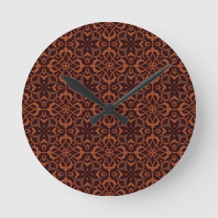 Horloge Ronde Motif géométrique moderne ethnique