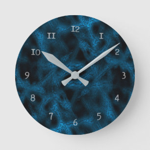 Horloge Ronde Motif imaginaire bleu