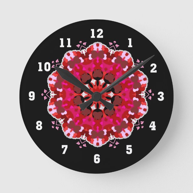 Horloge Ronde Motif Kaleidoscope Design (Recto)