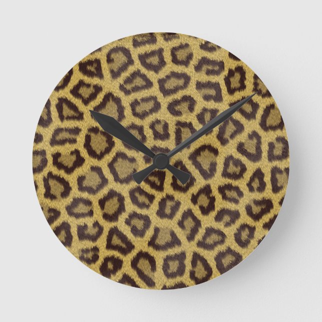 Horloge Ronde motif léopard (Recto)