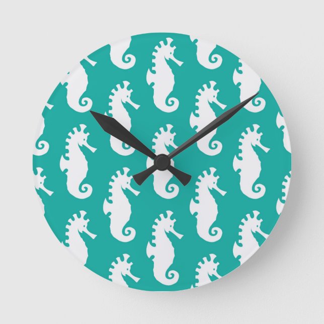 Horloge Ronde Motif maritime turquoise 1 (Recto)