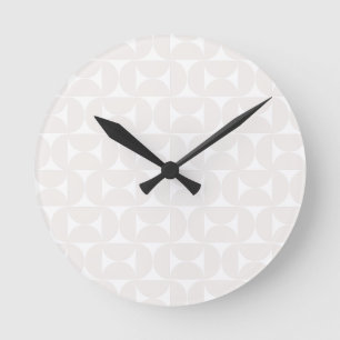 Horloge Ronde Motif Moderne Du Milieu Du Siècle Pale Beige Et Bl