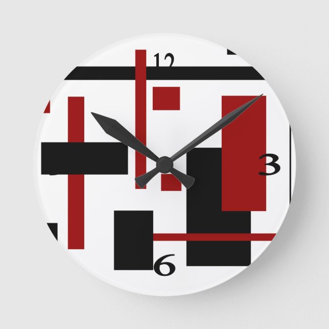 Horloge Ronde Motif rectangulaire 1 (Recto)