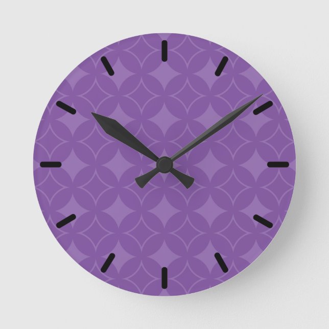 Horloge Ronde Motif shippo violet (Recto)