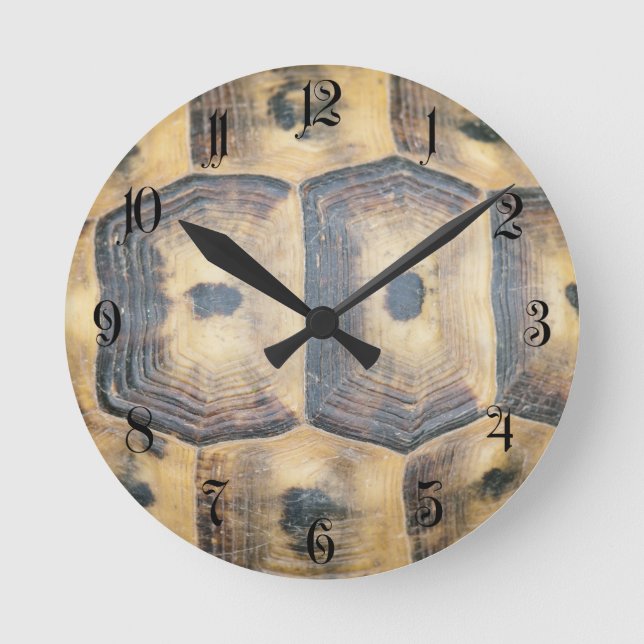 Horloge Ronde Motif Tortoise Shell (Recto)