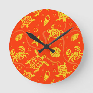 Horloge Ronde Motif tortues