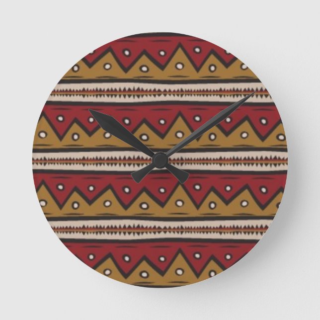 Horloge Ronde Motif tribal (Recto)