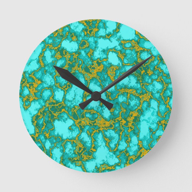Horloge Ronde Motif turquoise (Recto)