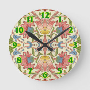 Horloge Ronde Motifs floraux de William Morris Loddon Blossom