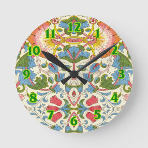Horloge Ronde Motifs floraux de William Morris Loddon Blossom