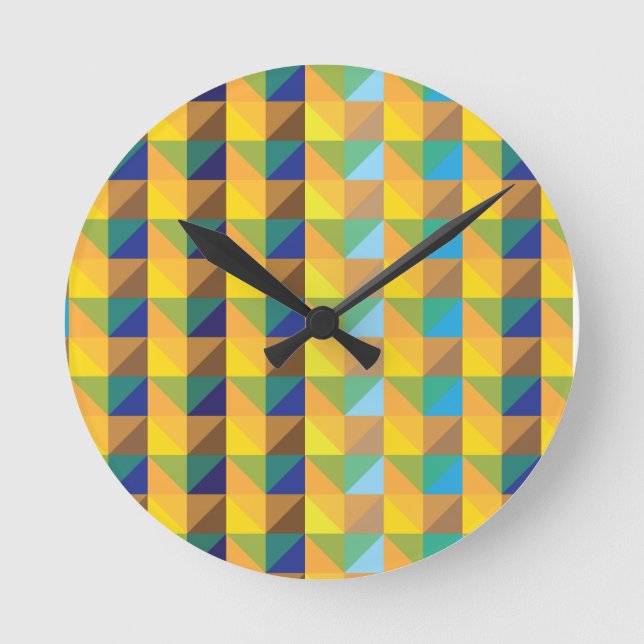 Horloge Ronde Motifs géométriques (Recto)