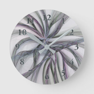 Horloge Ronde Motions Filigree Moderne Abstrait pivotant Fractal