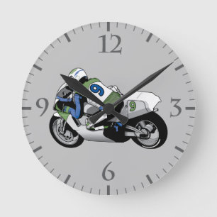 Horloge Ronde Moto Sport Vélo