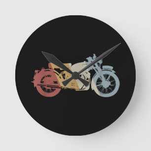 Horloge Ronde Moto style rétro Vintage