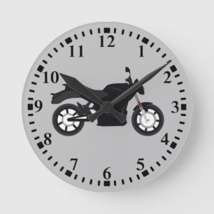 Horloge Ronde Motorcycle