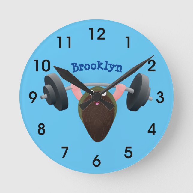 Horloge Ronde Moule amusante travaillant sur l'illustration de d (Recto)