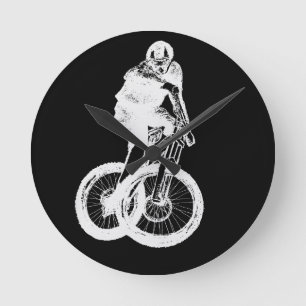 Horloge Ronde Mountain Biker MTB BMX CYCLIST