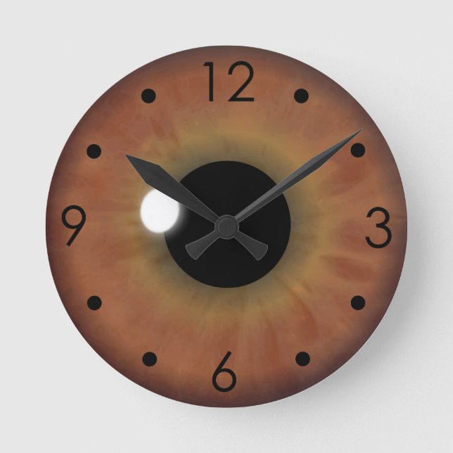 Horloge ronde moyenne faite sur commande d'oeil de (Recto)